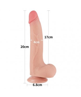 Dildo Dual Density Piel Deslizante Retractil 85 Dildo Dual Density Piel Deslizante Retractil 85