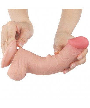 Dildo Dual Layer Piel Deslizante Retractil 8