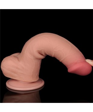 Dildo Dual Layer Piel Deslizante Retractil 8 Dildo Dual Layer Piel Deslizante Retractil 8