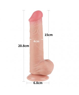 Dildo Dual Layer Piel Deslizante Retractil 8 Dildo Dual Layer Piel Deslizante Retractil 8