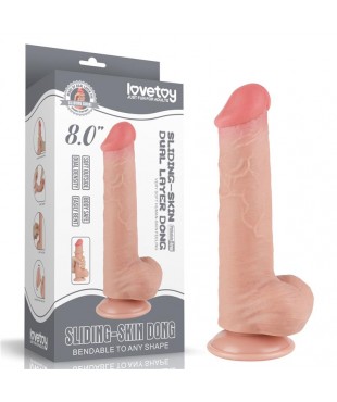 Dildo Dual Layer Piel Deslizante Retractil 8 Dildo Dual Layer Piel Deslizante Retractil 8