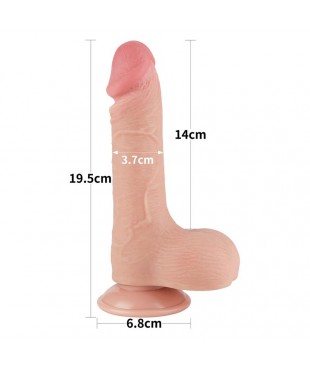 Dildo Dual Layer Piel Deslizante Retractil 75 Dildo Dual Layer Piel Deslizante Retractil 75