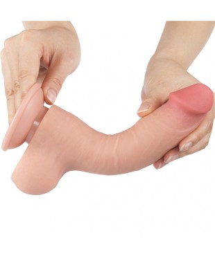 Dildo Dual Layer Piel Deslizante Retractil 8