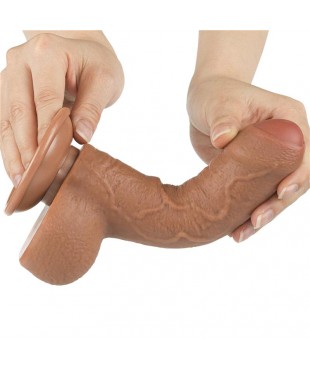 Dildo con Piel Retractil 7 Bronceado