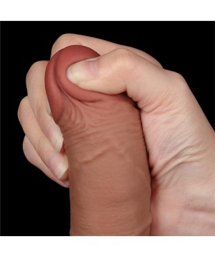 Dildo con Piel Retractil 75 Bronceado Dildo con Piel Retractil 75 Bronceado