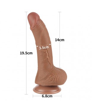 Dildo con Piel Retractil 75 Bronceado Dildo con Piel Retractil 75 Bronceado