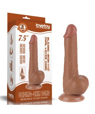 Dildo con Piel Retractil 75 Bronceado