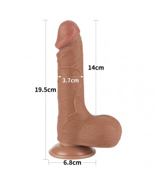 Dildo con Piel Retractil 75 Bronceado Dildo con Piel Retractil 75 Bronceado