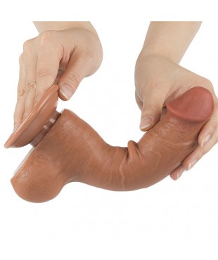 Dildo con Piel Retractil 8 Bronceado