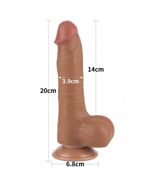 Dildo con Piel Retractil 8 Bronceado Dildo con Piel Retractil 8 Bronceado