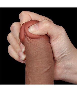 Dildo con Piel Retractil 8 Bronceado Dildo con Piel Retractil 8 Bronceado