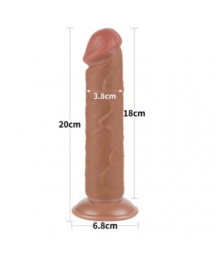 Dildo con Piel Retractil 8 Bronceado Dildo con Piel Retractil 8 Bronceado