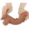 Dildo con Piel Retractil Skin 8 Bronceado