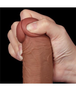 Dildo con Piel Retractil Skin 8 Bronceado Dildo con Piel Retractil Skin 8 Bronceado