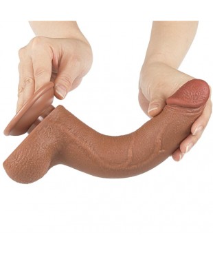 Dildo con Piel Retractil 8.5 Bronceado