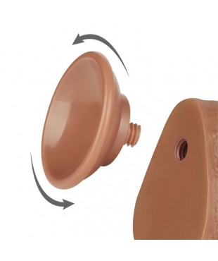 Dildo con Piel Retractil 85 Bronceado Dildo con Piel Retractil 85 Bronceado