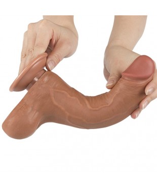 Dildo con Piel Retractil 8.5 Bronceado