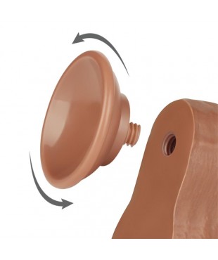 Dildo con Piel Retractil 85 Bronceado Dildo con Piel Retractil 85 Bronceado