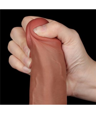 Dildo con Piel Retractil 85 Bronceado Dildo con Piel Retractil 85 Bronceado
