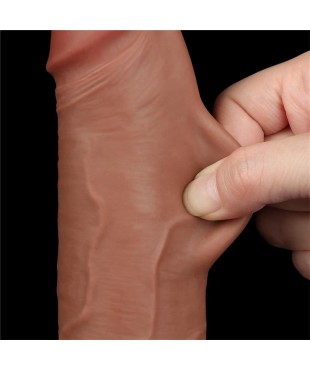 Dildo con Piel Retractil 85 Bronceado Dildo con Piel Retractil 85 Bronceado