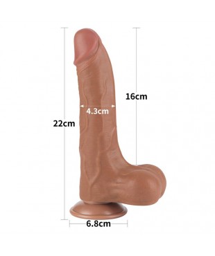 Dildo con Piel Retractil 85 Bronceado Dildo con Piel Retractil 85 Bronceado