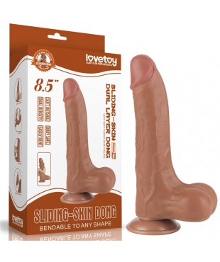 Dildo con Piel Retractil 85 Bronceado Dildo con Piel Retractil 85 Bronceado