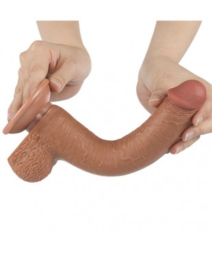 Dildo con Piel Retractil 9 Bronceado