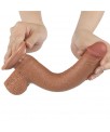 Dildo con Piel Retractil 9 Bronceado