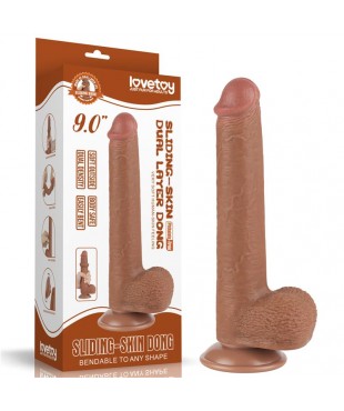 Dildo con Piel Retractil 9 Bronceado Dildo con Piel Retractil 9 Bronceado