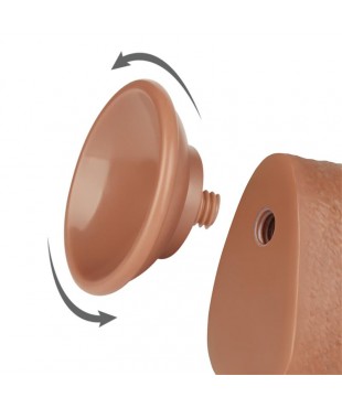 Dildo con Piel Retractil 95 Bronceado Dildo con Piel Retractil 95 Bronceado