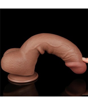 Dildo con Piel Retractil 95 Bronceado Dildo con Piel Retractil 95 Bronceado
