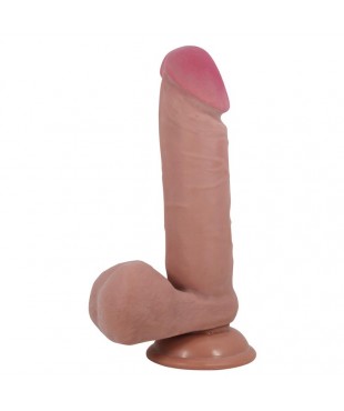 Dildo con Piel Deslizante Retractil 20.5 cm