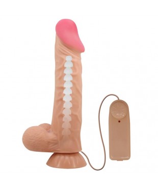 Dildo Realista Doble Densidad Piel Deslizante Retractil 24 cm