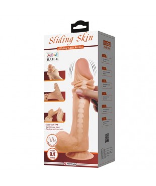 Dildo Realista Doble Densidad Piel Deslizante Retractil 24 cm