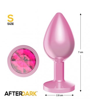 Plug Anal Anodizado Rosa con Joya Talla S