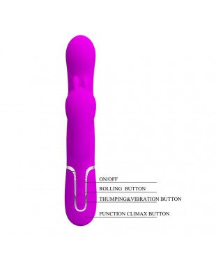 Cammy 4 in 1 Vibrador con Bolas Rotadoras y Cadena Anal Cammy 4 in 1 Vibrador con Bolas Rotadoras y Cadena Anal