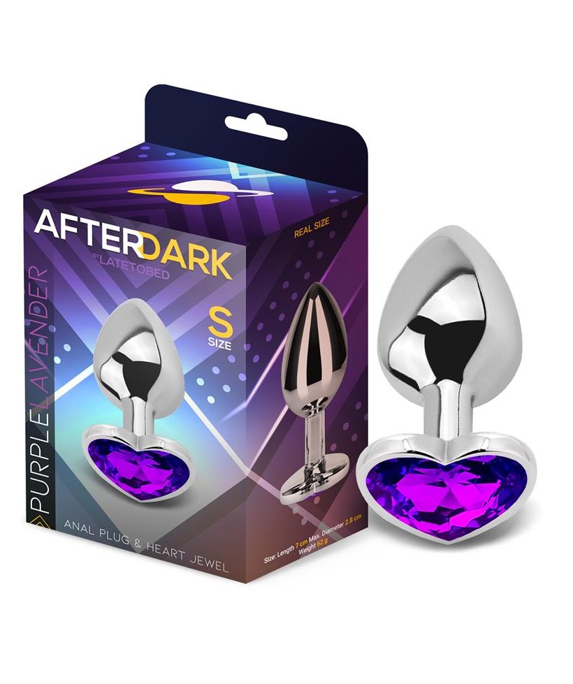 Plug Anal con Joya de Corazon Purple Lavender Talla S Plug Anal con Joya de Corazon Purple Lavender Talla S