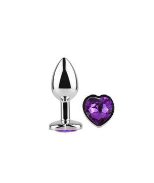 Plug Anal con Joya de Corazon Purple Lavender Talla S Plug Anal con Joya de Corazon Purple Lavender Talla S