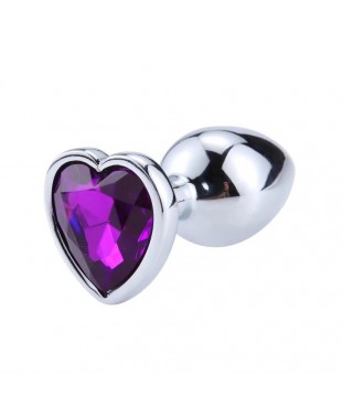 Plug Anal con Joya de Corazon Purple Lavender Talla S Plug Anal con Joya de Corazon Purple Lavender Talla S