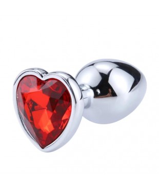 Plug Anal con Joya de Corazon Red Scarlet Talla M