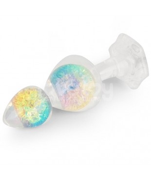 Gemoria Plug Anal de Silicona con Centro de Cristal Multicolor Gemoria Plug Anal de Silicona con Centro de Cristal Multicolor