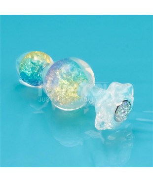 Gemoria Plug Anal de Silicona con Centro de Cristal Multicolor Gemoria Plug Anal de Silicona con Centro de Cristal Multicolor