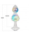 Gemoria Plug Anal de Silicona con Centro de Cristal Multicolor
