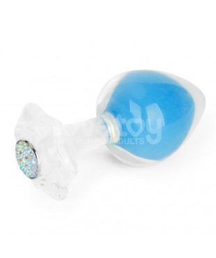 Gemoria Plug Anal Silicona Bola Interna Acero Brilla en la Oscuridad
