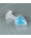 Gemoria Plug Anal Silicona Bola Interna Acero Brilla en la Oscuridad