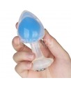 Gemoria Plug Anal Silicona Bola Interna Acero Brilla en la Oscuridad
