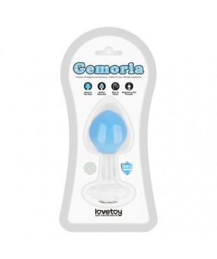 Gemoria Plug Anal Silicona Bola Interna Acero Brilla en la Oscuridad