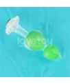 Gemoria Plug Anal Silicona Bola Interna Acero Brilla en la Oscuridad