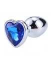 Plug Anal con Joya de Corazon Blue Sapphire Talla L