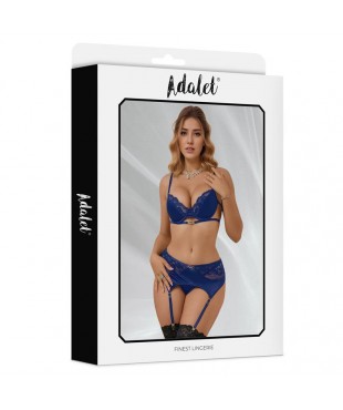 Giselle Set con Liguero Azul Giselle Set con Liguero Azul